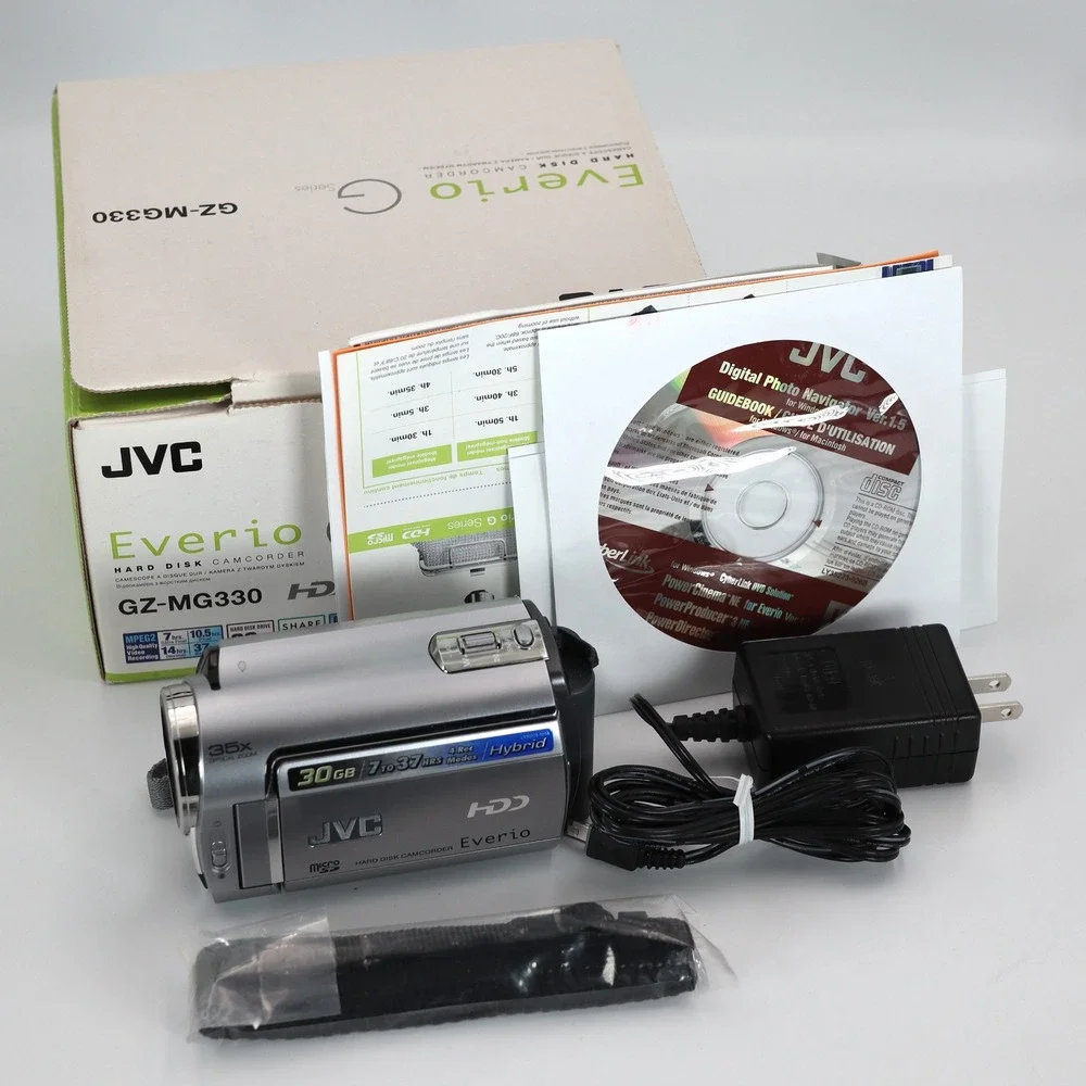 JVC Everio GZ-MG330HU Camcorder Silver 30GB HDD 35x Zoom Recording